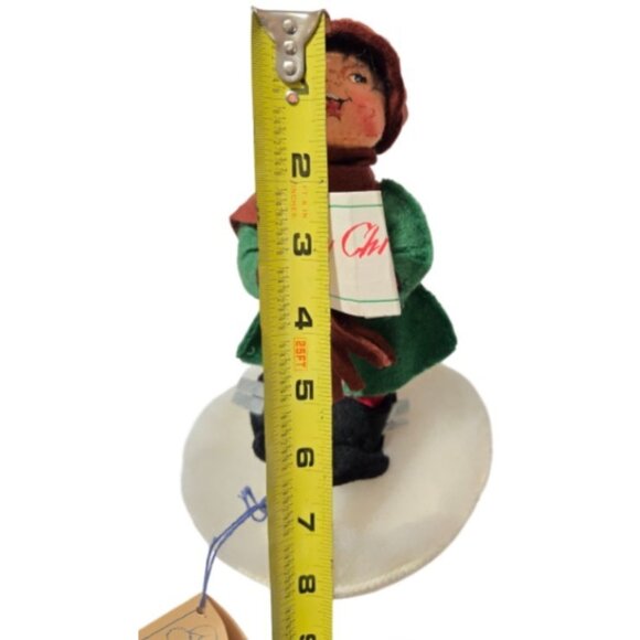 1989 Annalee Mobilitee 7" Boy Caroler #7262 Doll Adorable Hand Painted Face - Picture 6 of 7